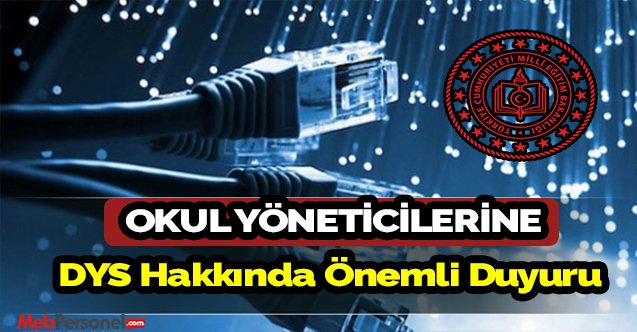 MEB'den Okul Yöneticilerine DYS Duyurusu!