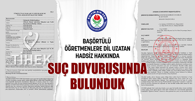 Başörtülü öğretmenlere dil uzatan hadsiz hakkında suç duyurusunda bulunduk