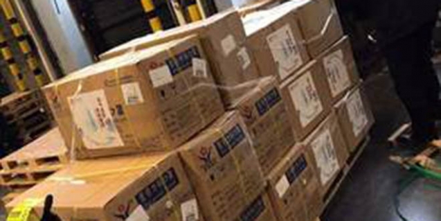 Çin'den, 44 kolilik koronavirüs yardımı