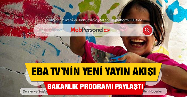 EBA TV'nin yeni yayın akışı belli oldu