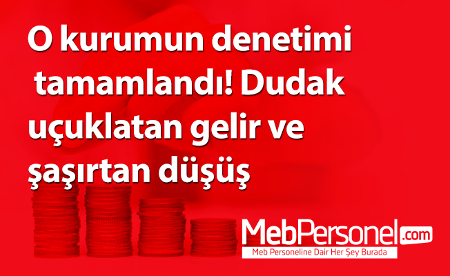 O kurumun denetimi tamamlandı! Dudak uçuklatan gelir ve şaşırtan düşüş