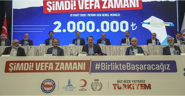 Memur-Sen'den 'Milli Dayanışma Kampanyası'na destek