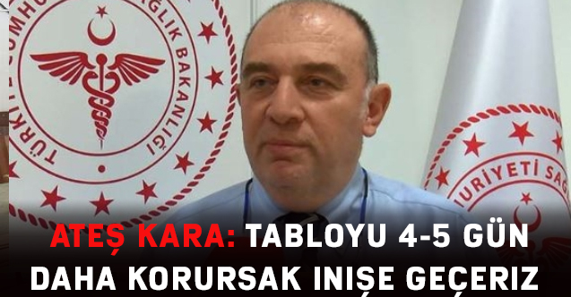 Ateş Kara: Tabloyu 4-5 gün daha korursak inişe geçeriz