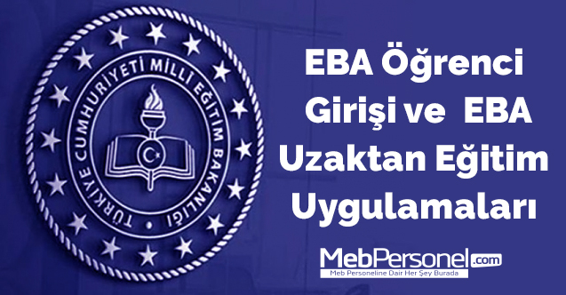 EBA Öğrenci Girişi-EBA Uzaktan Eğitim Uygulamaları-www.eba.gov.tr