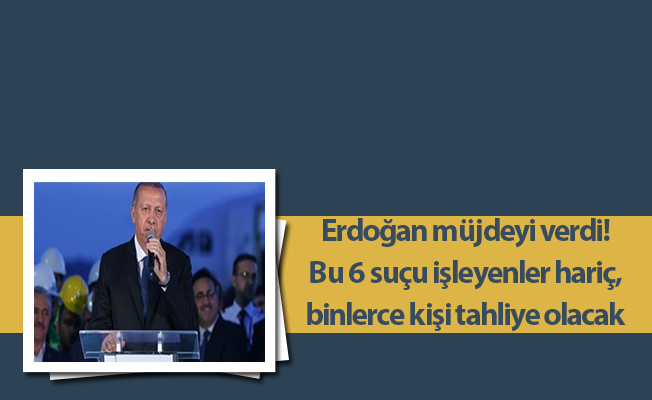 Erdoğan müjdeyi verdi! Bu 6 suçu işleyenler hariç, binlerce kişi tahliye olacak