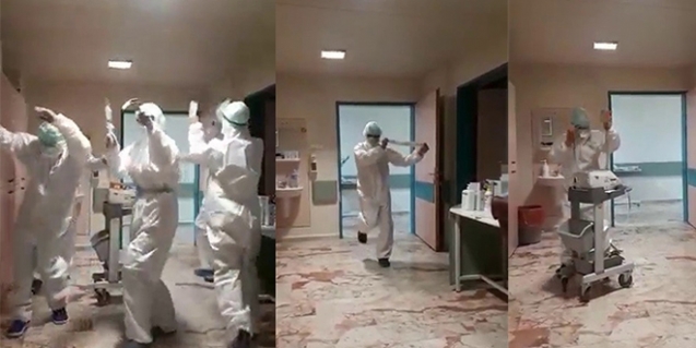 Yoğun bakım hastası kalmayan sağlıkçıların mutluluğu