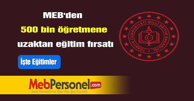 Öğretmenler Dikkat! MEB'den uzaktan eğitim fırsatı