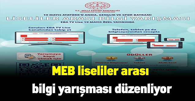EBA TV Lise 19 Mayıs Özel Yayınında Liseliler Arası Bilgi Yarışması