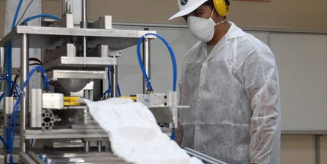 Meslek lisesi, N95 maskenin seri üretimine başladı