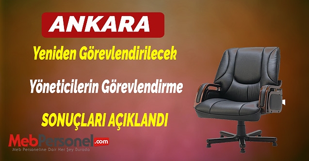 Ankara yönetici atama sonuçları açıklandı