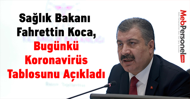 6 Temmuz Tarihli Koronavirüs Tablosu Açıklandı