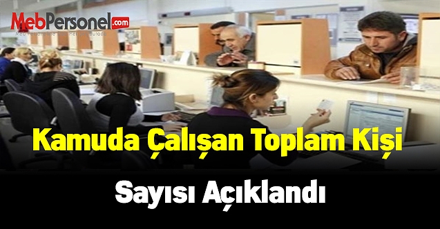 Kamuda çalışan toplam kişi sayısı açıklandı