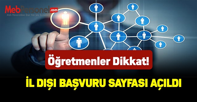 İl dışı başvuru ekranı açıldı