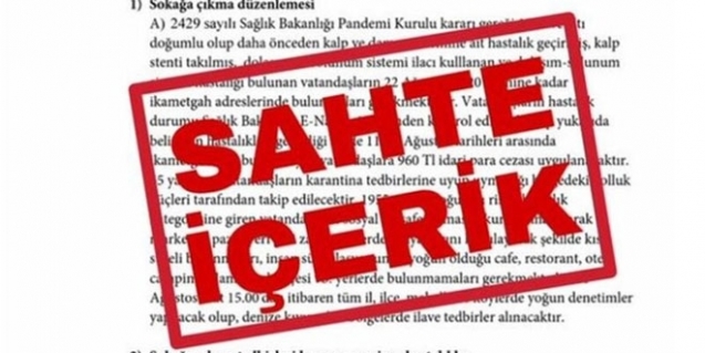 Sahte koronavirüs belgesine soruşturma