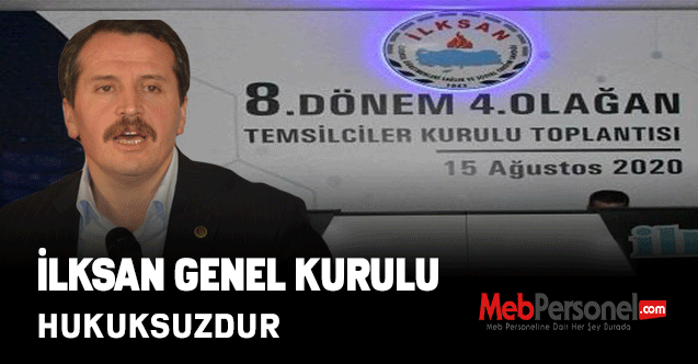 Ali Yalçın: ''İLKSAN Genel Kurulu Hukuksuzdur''