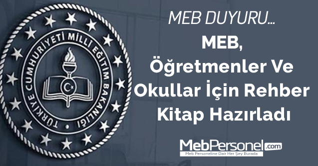 MEB, öğretmenler ve okullar için rehber kitap hazırladı