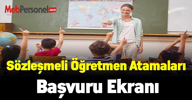 Sözleşmeli öğretmen atamaları başvuru ekranı
