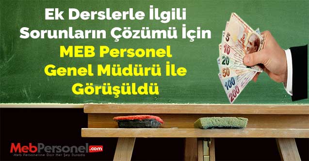 Ek Derslerle İlgili Sorunların Çözümü İçin MEB Personel Genel Müdürü İle Görüşüldü