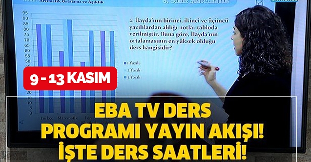 09-13 Kasım EBA TV Yayın Akışı Belli Oldu! İşte TRT EBA TV Ders Programı