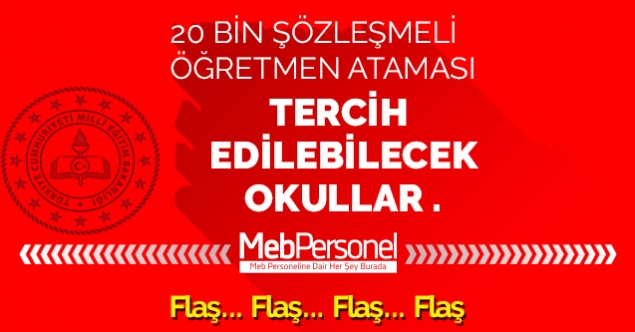 Sözleşmeli Öğretmen Başvuruları Ve Tercih Edilebilecek İller Ve Okullar