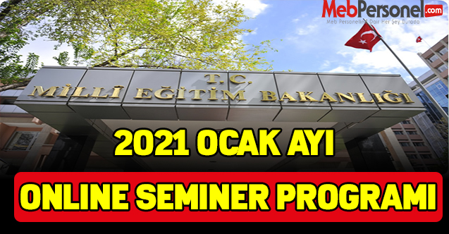 2021 Ocak ayı Online Seminer Programı