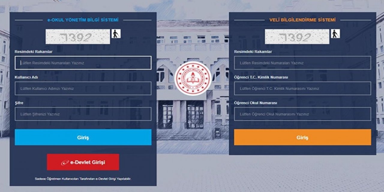 E-Okul Karne Girişi ve Not Öğrenme Ekranı(İlkokul-Ortaokul-Lise)