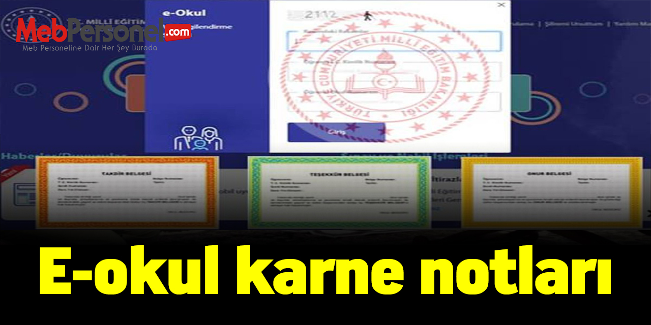 E-okul karne notları 2021