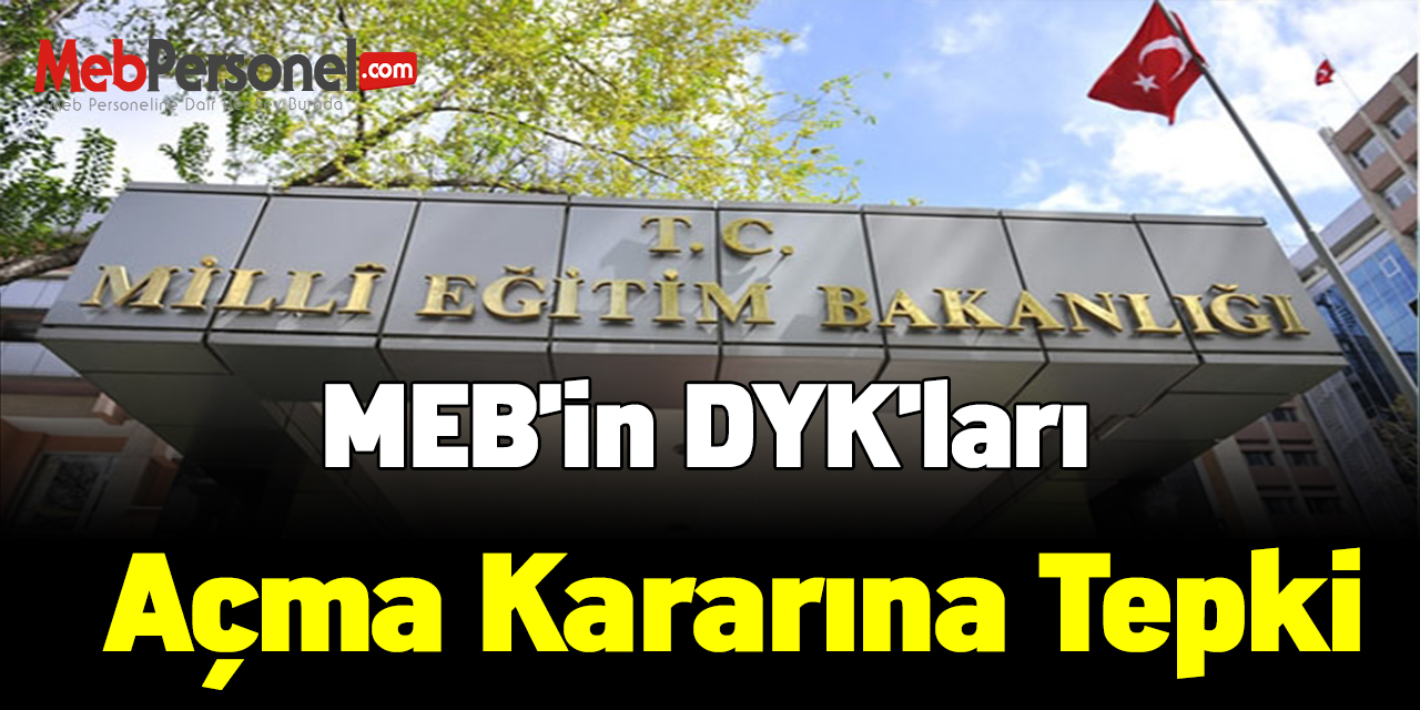 MEB'in DYK'ları Açma Kararına Tepki