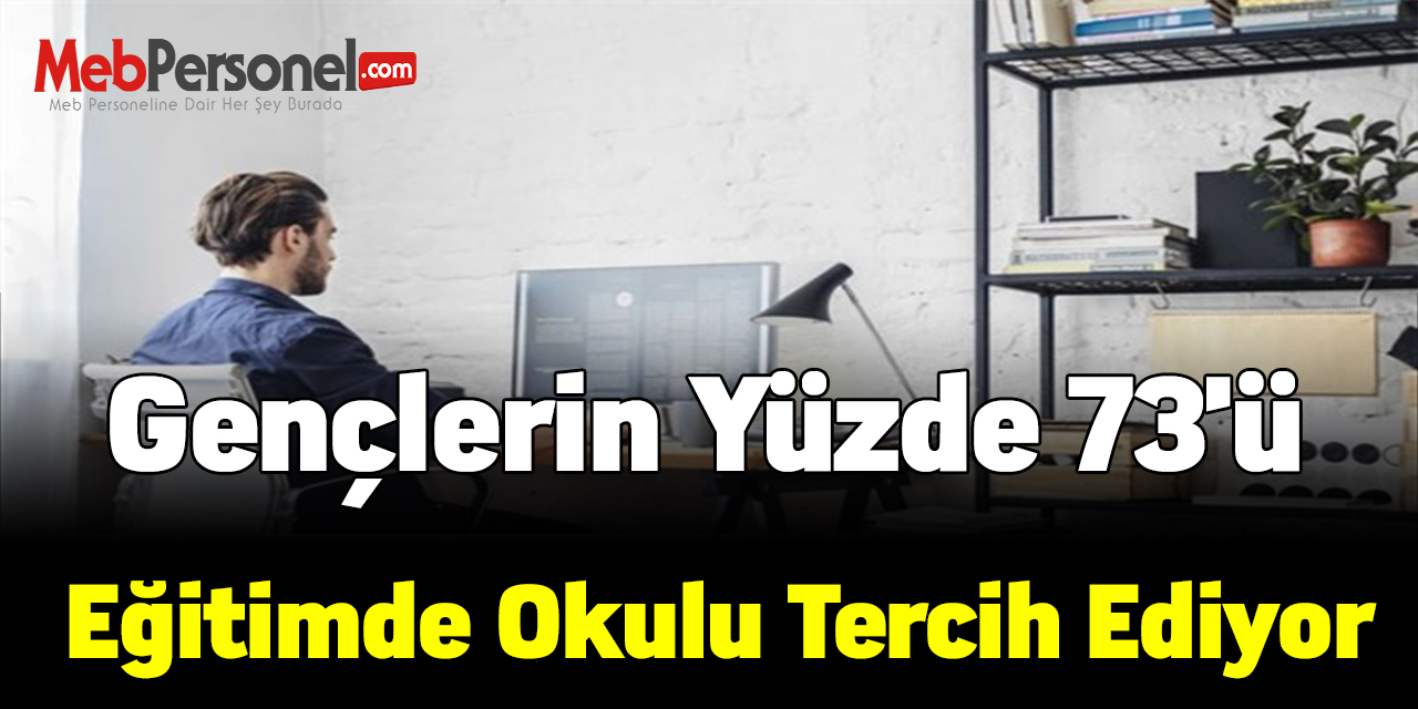 Gençlerin Yüzde 73'ü eğitimde okulu tercih ediyor