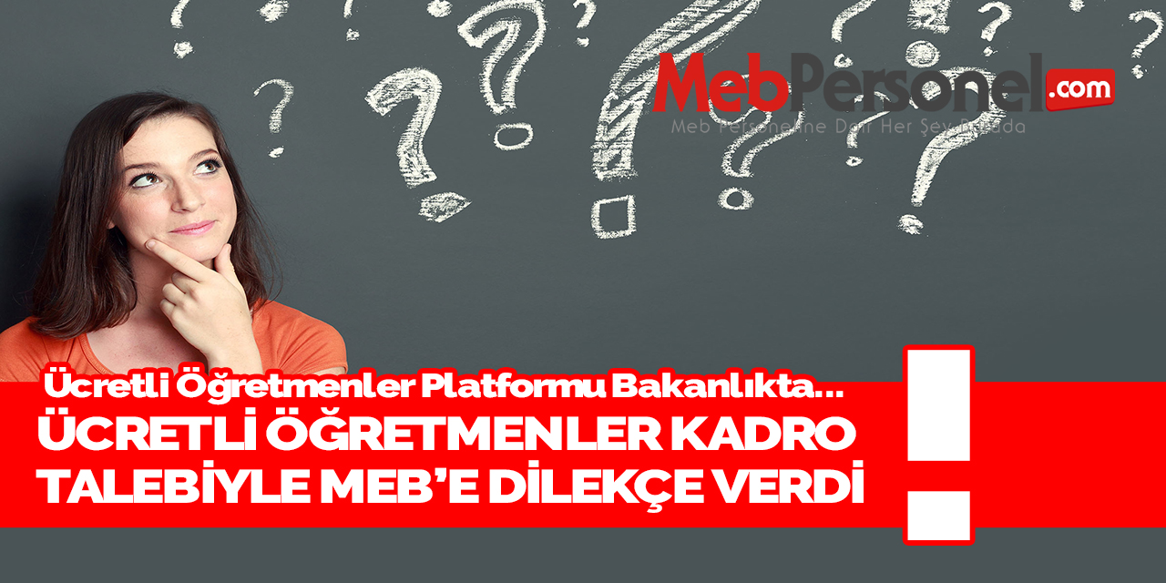 Ücretli Öğretmenlerden MEB'e ''Kadro'' Dilekçesi