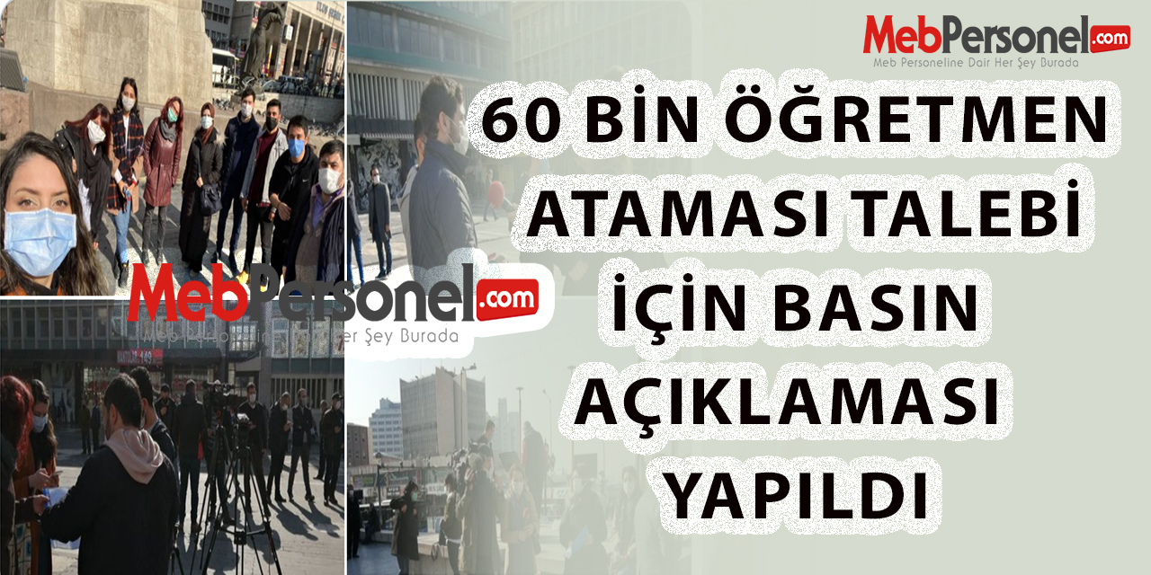 60 Bin Öğretmen Ataması Talebi İçin Basın Açıklaması Yapıldı