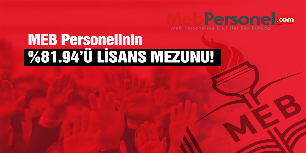 MEB Personelinin %82'si Lisans Mezunu