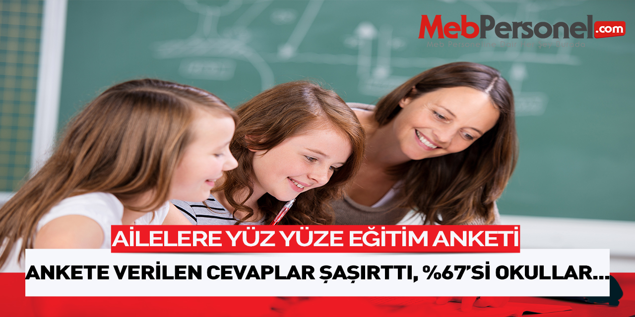 Ailelerin Yüz Yüze Eğitim Anketi Şaşırttı!
