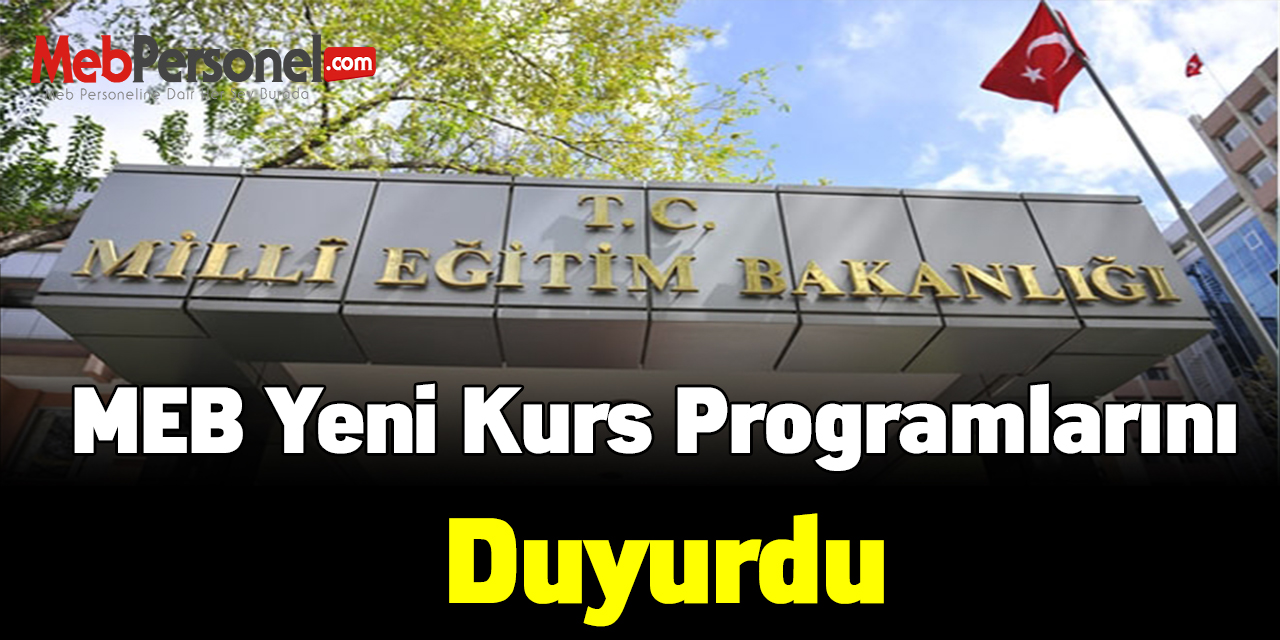 MEB yeni kurs programlarını duyurdu