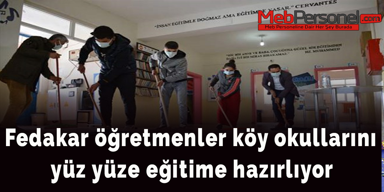 Fedakar öğretmenler köy okullarını  yüz yüze eğitime hazırlıyor
