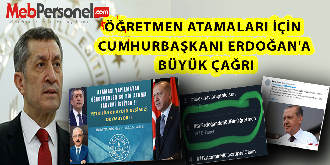 Öğretmen Atamaları İçin Cumhurbaşkanı Erdoğan'a Büyük Çağrı
