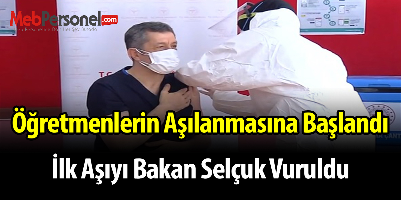 Öğretmenlerin aşılanmasına başlandı