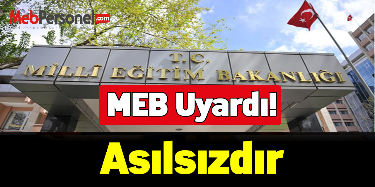 MEB'den sahte 'yüz yüze eğitim belgesi' uyarısı geldi. Asılsızdır!