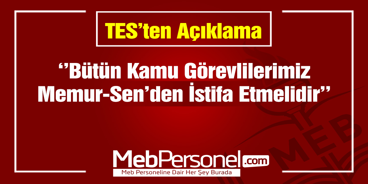 TES'ten Zehir Zemberek Açıklama: ''İftiradan Medet Uman Sendikal Alçaklık''