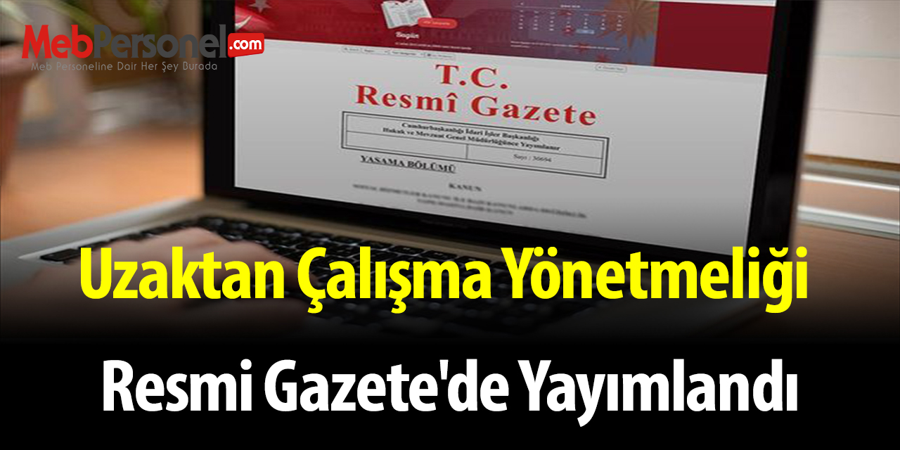 Uzaktan Çalışma Yönetmeliği Resmi Gazete'de yayımlandı