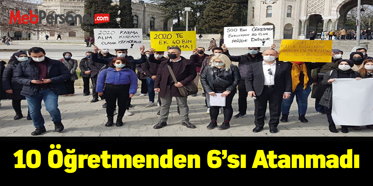 10 öğretmenden 6’sı atanmadı