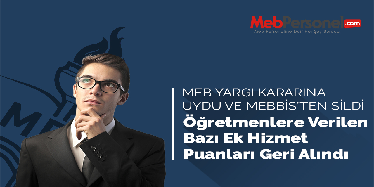 MEB: Öğretmenlere Verilen Ek Hizmet Puanları Geri Alındı