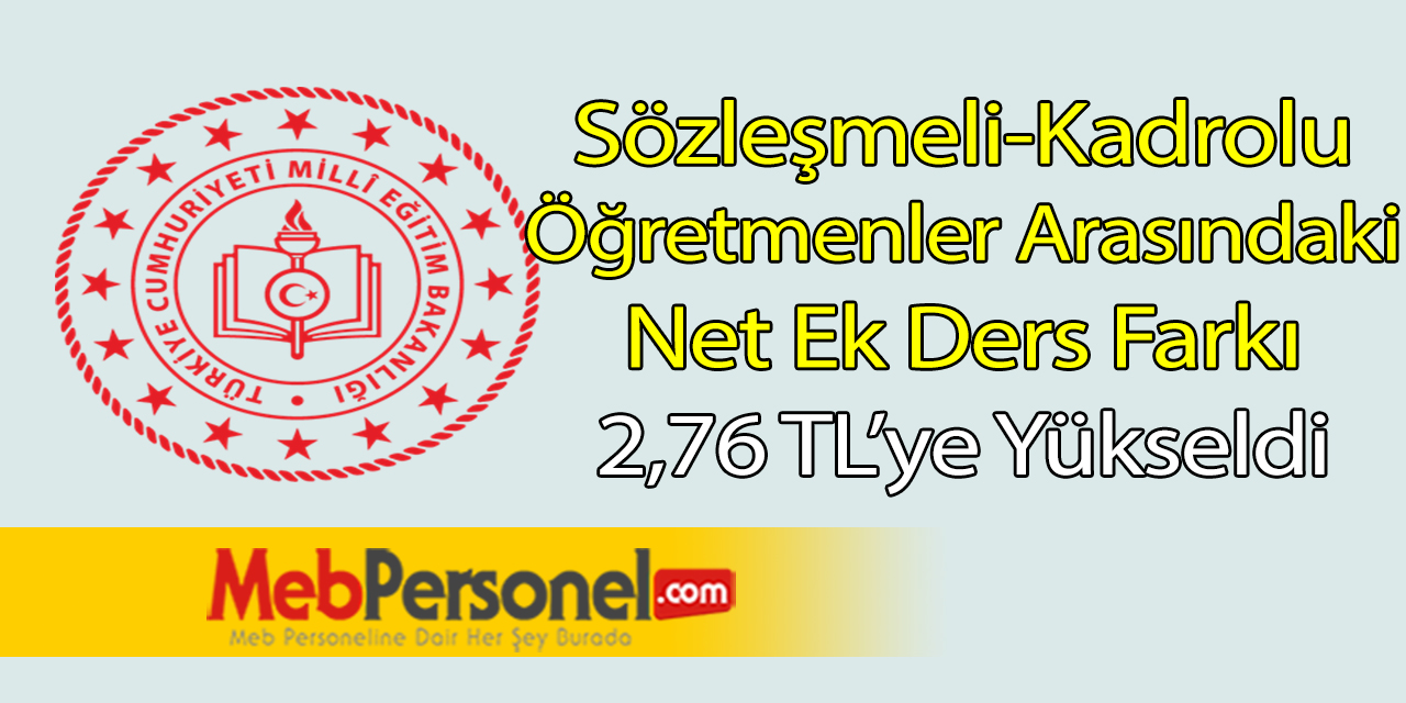 Sözleşmeli - Kadrolu Öğretmen Ek Ders Farkı Büyüyor