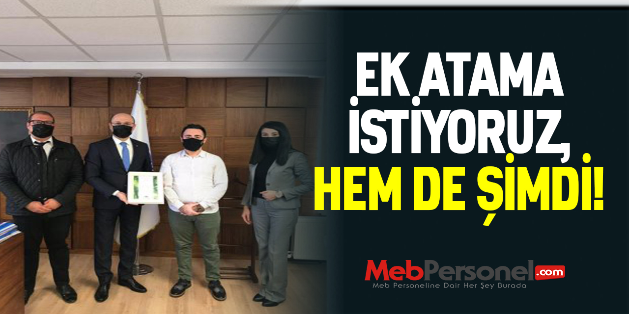 EK ATAMA İSTİYORUZ, HEM DE ŞİMDİ!