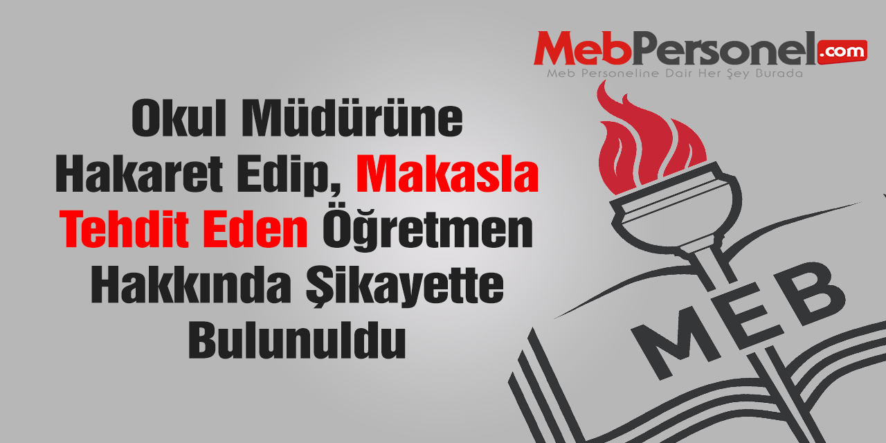 Öğretmenden, okul müdürüne 'makas'lı tehdit!