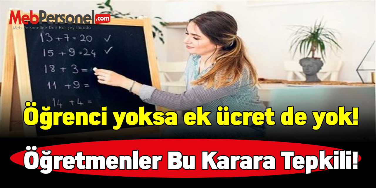 Öğrenci canlı derste yoksa ek ders ücret de yok!