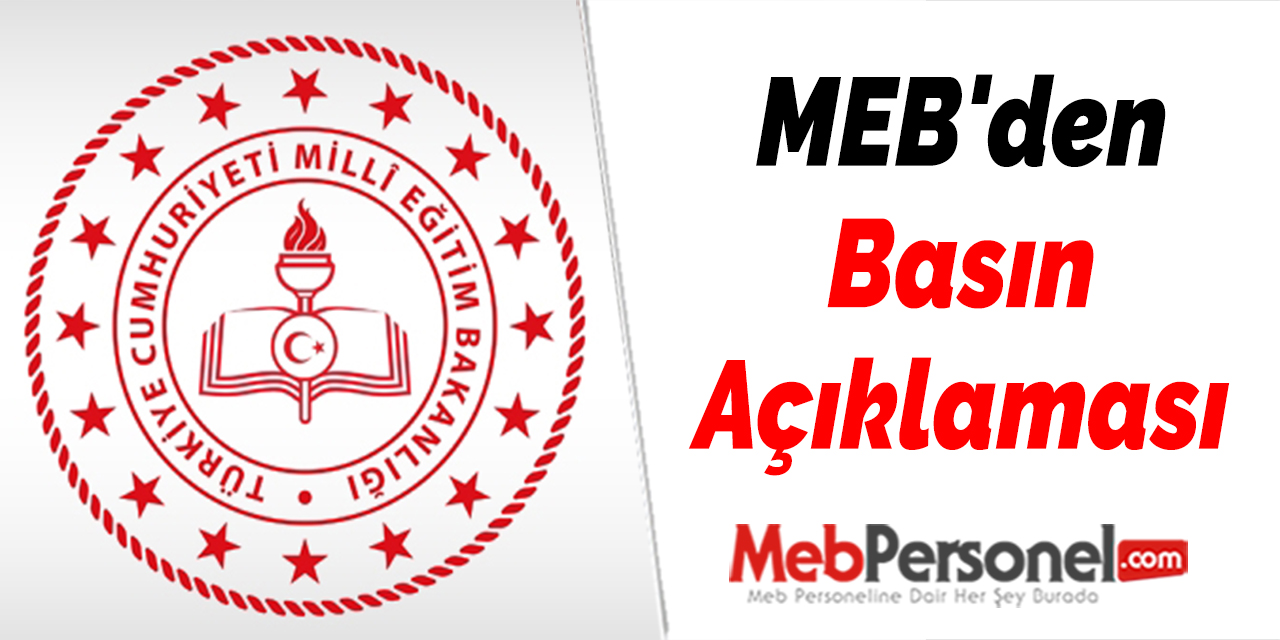 MEB'den Basın Açıklaması