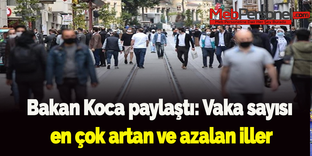 Vaka sayısı en çok artan ve azalan iller