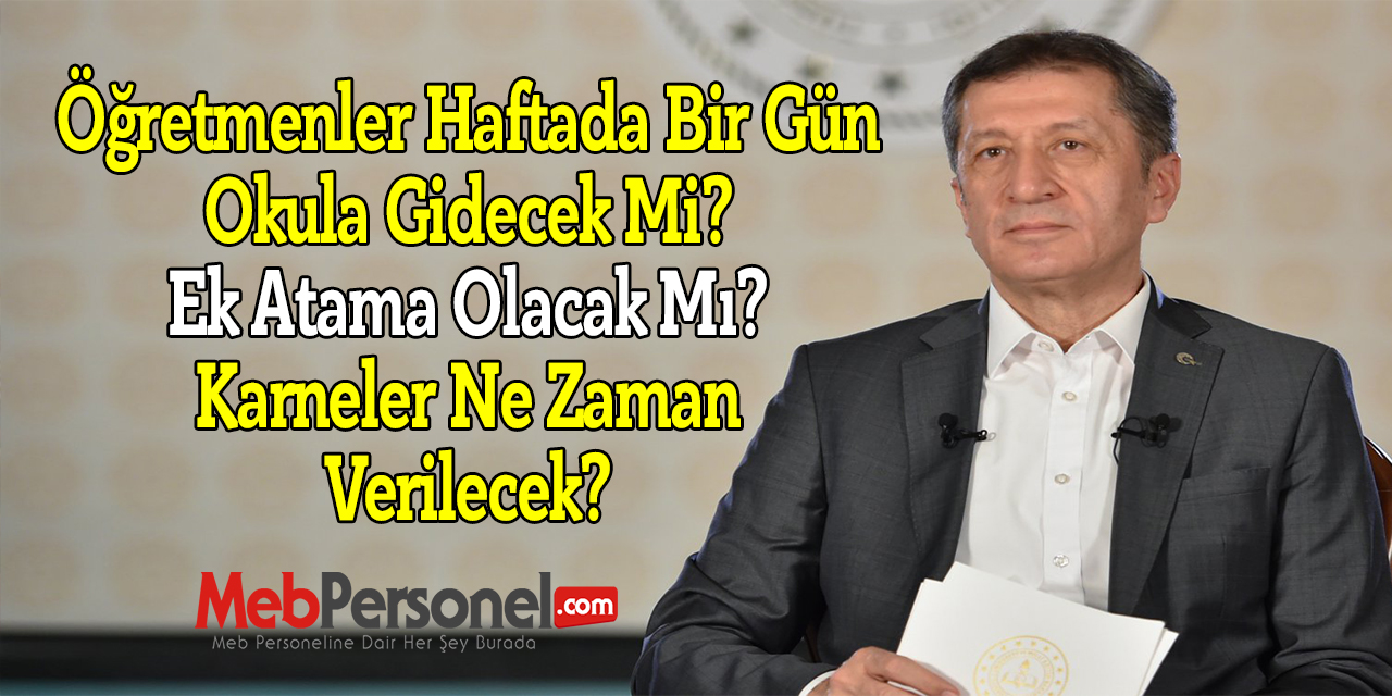 Milli Eğitim Bakanı Ziya Selçuk'tan Önemli Açıklamalar