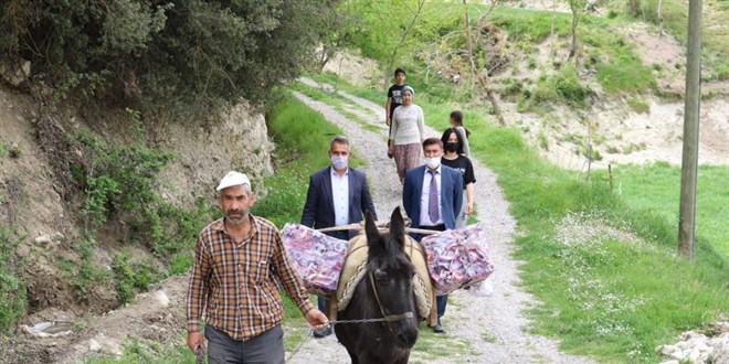 Bu gezici kütüphane diğerlerinden farklı, kitaplar eşekle taşınıyor